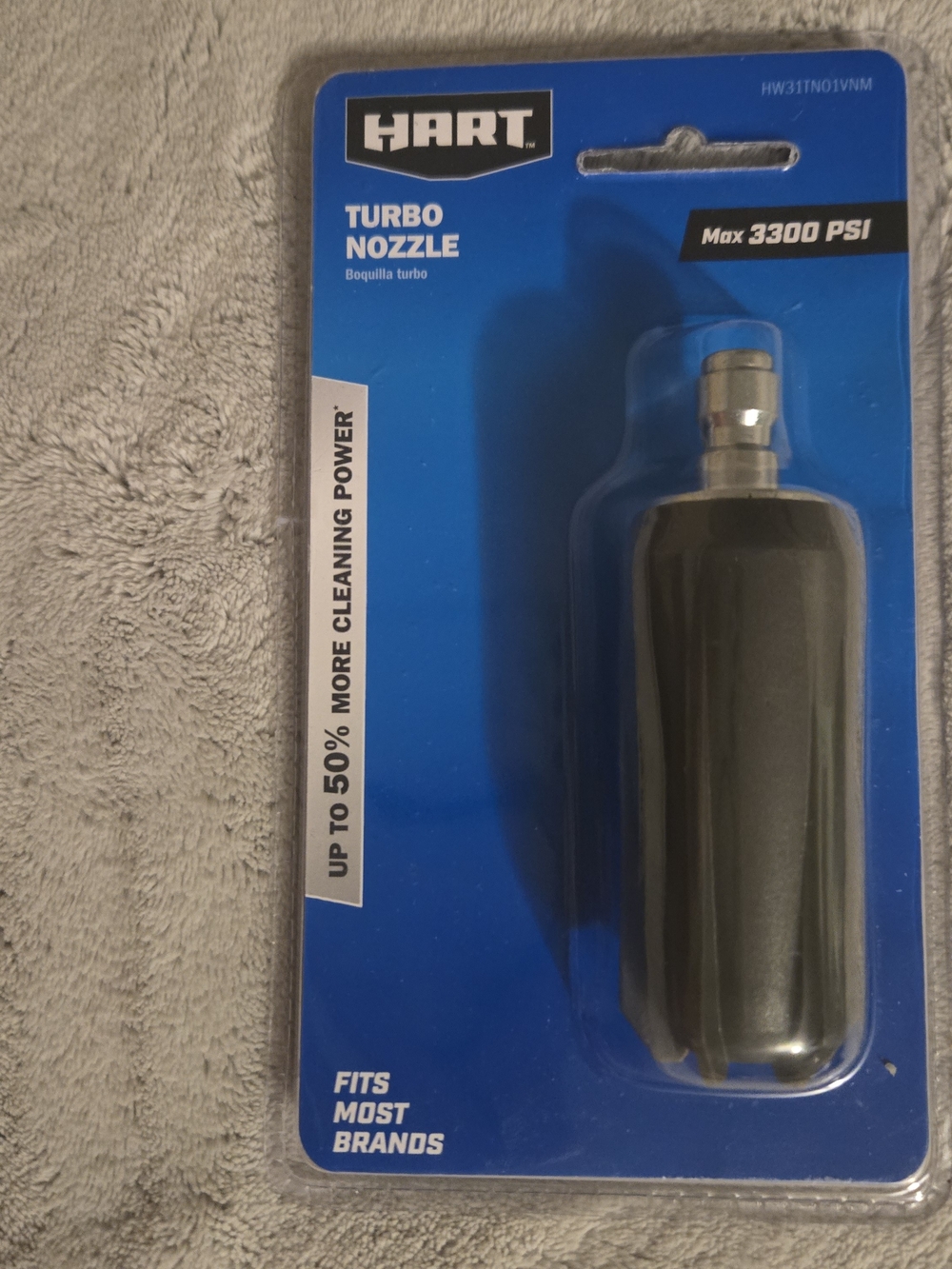 Black Turbo Nozzle - High-Performance Cleaning Attachment